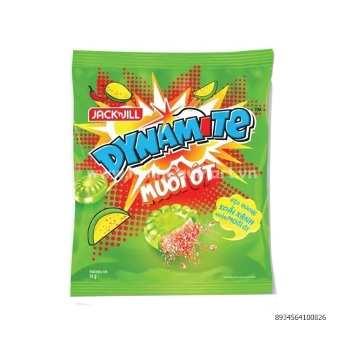 Kẹo Dynamite Hương Xoài Xanh Nhân Muối Ớt Gói 96g Kẹo Dynamite Hương Xoài Xanh Nhân Muối Ớt Gói 96g