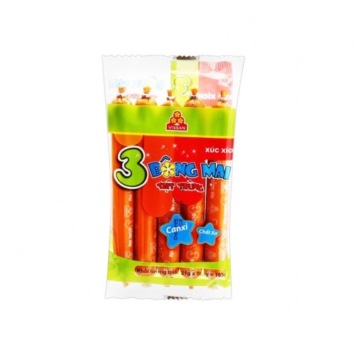 Xúc Xích Tiệt Trùng 3 Bông Mai Vissan 115g  Xúc Xích Tiệt Trùng 3 Bông Mai Vissan 115g