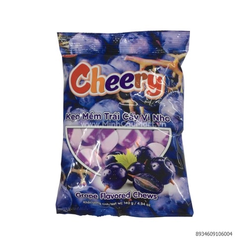 Kẹo Mềm Trái Cây CHERRY Vị Nho BIBICA 150gr Kẹo Mềm Trái Cây CHERRY Vị Nho BIBICA 150gr