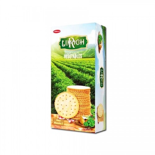 Bánh Crackers Rau Củ Lurich Hộp Giấy 180g