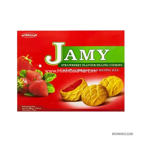 Bánh Jamy Nhân Hương Dâu 200 gam Bánh Jamy Nhân Hương Dâu 200 gam