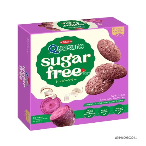 Bánh Cookies Quasure khoai lang tím HG 224g                                                                                                                                                                                                               