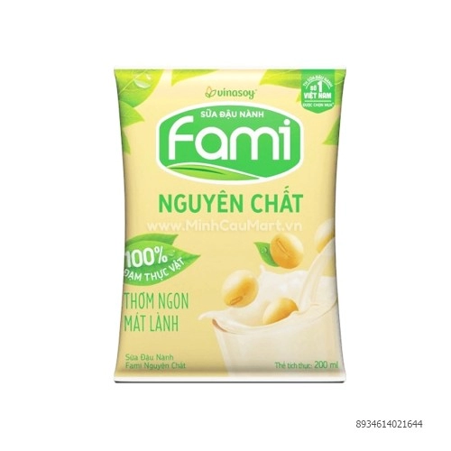 Sữa Đậu Đành Fami Nguyên Chất Bịch 200ml Sữa Đậu Đành Fami Nguyên Chất Bịch 200ml