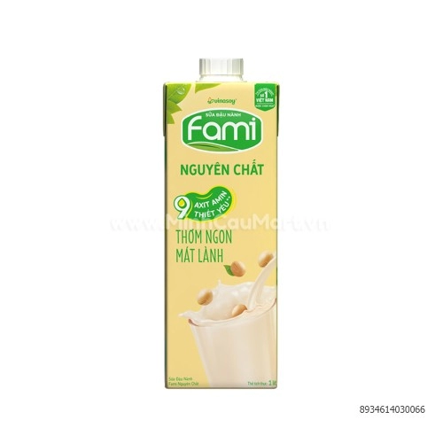 Sữa Đậu Nành Fami Nguyên Chất 1L