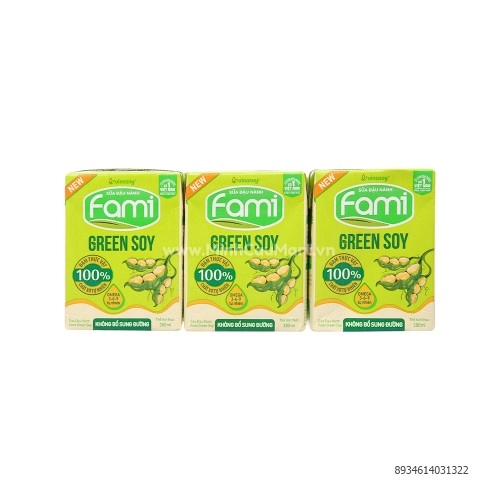 Sữa đậu nành Fami Green Soy 180ml