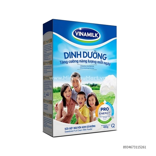 SỮA BỘT DINH DƯỠNG VINAMILK NGUYÊN KEM CÓ ĐƯỜNG 400GR 