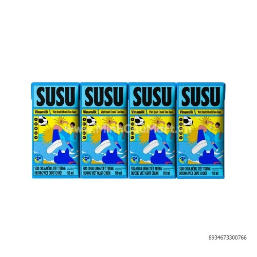 Sữa uống tiệt trùng hương việt quất chuối VNM Susu 110ml
