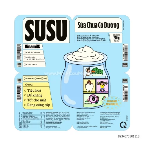 SCA Susu Vinamilk 60g vị có đường                                                                                                                                             SCA Susu Vinamilk 60g vị có đường