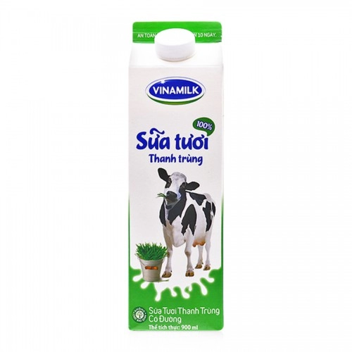 Sữa Tươi Thanh Trùng Có Đường Vinamilk 900ml