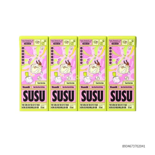 SỮA TRÁI CÂY CÓ THẠCH SU SU VINAMILK HƯƠNG KẸO MARSHMALLOW KIWI 170ML                                                                                                                                                                               