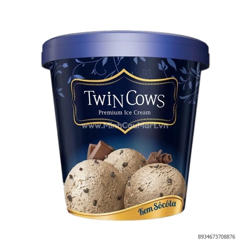 Kem Twin Cows Premium Socola 450G Kem Twin Cows Premium Socola 450G