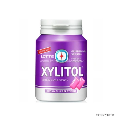 Kẹo nhai xylitol hũ 58g (Tím)