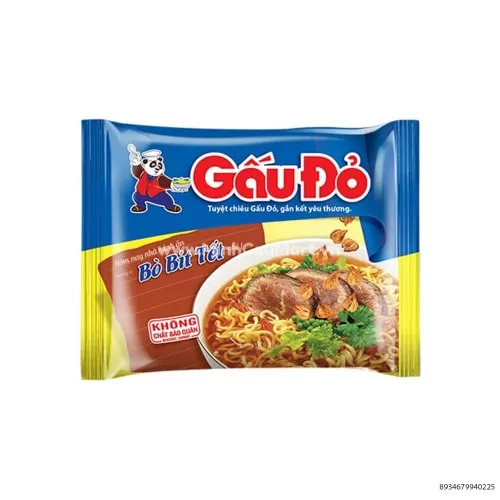 Mì Gấu Đỏ Vị Bò Bít Tết 65g  Mì Gấu Đỏ Vị Bò Bít Tết 65g