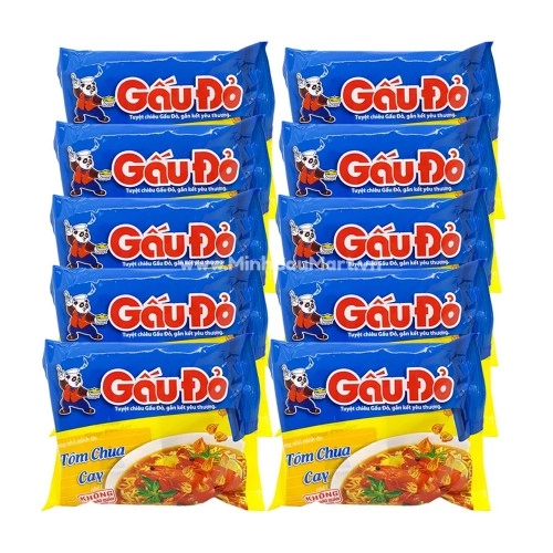 Mì Gấu Đỏ 65Gr Tôm Chua Cay  Mì Gấu Đỏ 65Gr Tôm Chua Cay