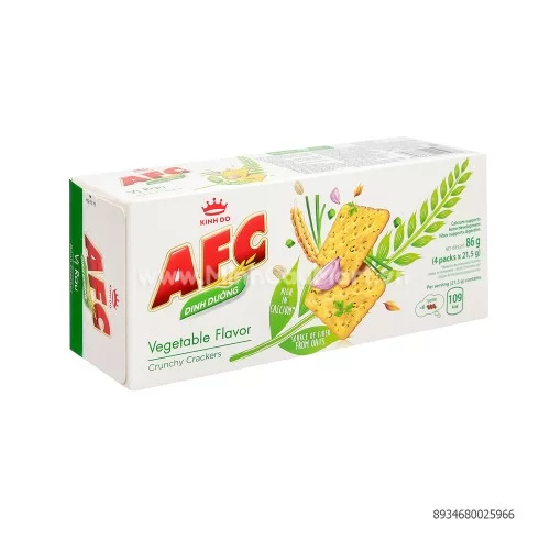 Bánh vị rau xanh AFC 4 gói x 21.5g Bánh vị rau xanh AFC 4 gói x 21.5g