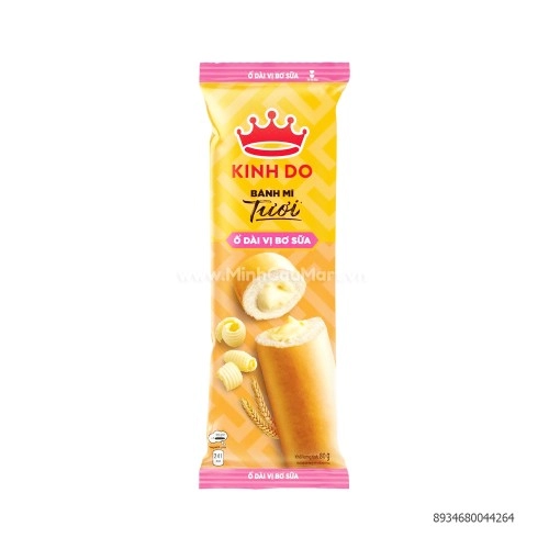 Bánh Mì Tươi Ổ Dài Vị Bơ Sữa Kinh Do 80G Bánh Mì Tươi Ổ Dài Vị Bơ Sữa Kinh Do 80G