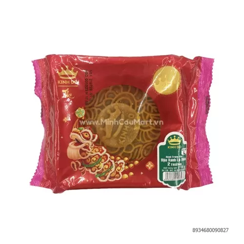 Bánh Trung Thu Kinh Đô Đậu Xanh Lá Dứa 2 Trứng 210G