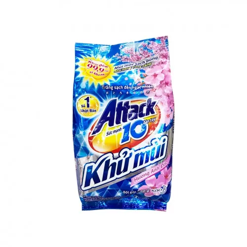 Bột giặt Attack khử mùi hương anh đào 360g 