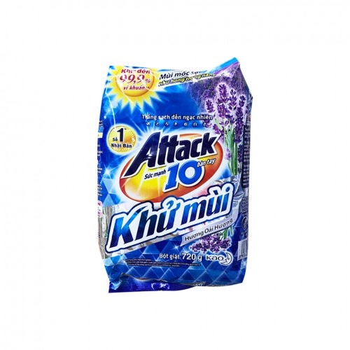 Bột giặt Attack hương oải hương 720G 