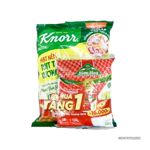 Knorr hạt nêm từ thit 900g (1+1 đường 500g)