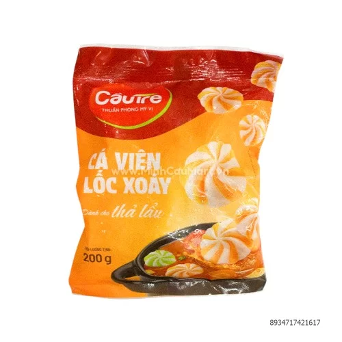 Cá viên lốc xoáy Cầu Tre gói 200g                                                                                                                                                                                                                         