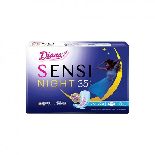 Băng Vệ Sinh Diana Sensi Super Night 3 Miếng - 35cm