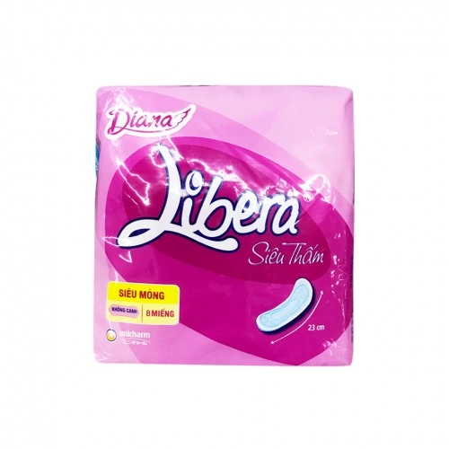 Băng vệ sinh Libera siêu mỏng 8 miếng không cánh  Băng vệ sinh Libera siêu mỏng 8 miếng không cánh