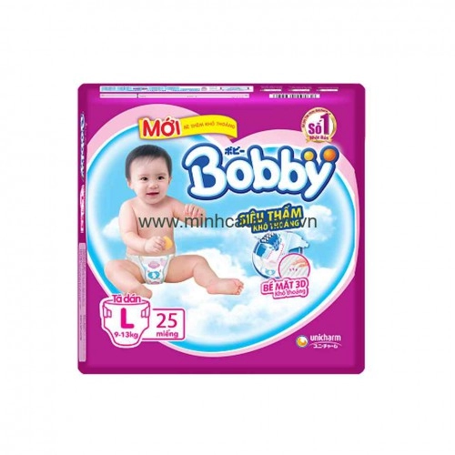 Tã Bỉm Dán Bobby L25 miếng 