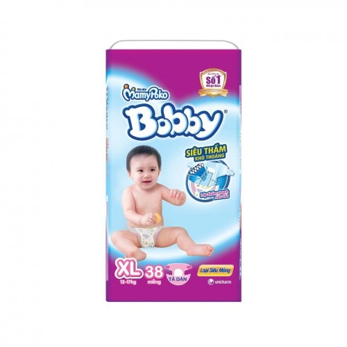 Tã dán Bobby XL38 miếng  Tã dán Bobby XL38 miếng