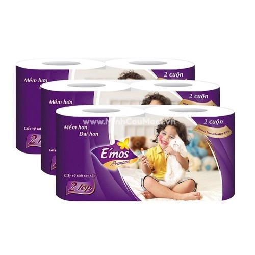 Giấy Vệ Sinh E Mos Premium 6 Cuộn 2 Lớp Giấy Vệ Sinh E Mos Premium 6 Cuộn 2 Lớp
