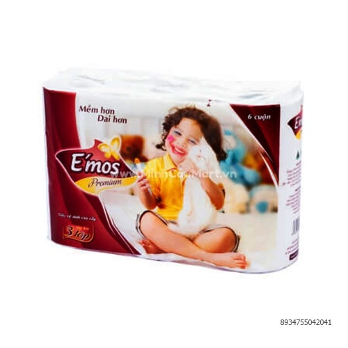 Giấy vệ sinh Emos Premium 6 cuộn 3 lớp 