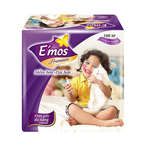 Giấy ăn E mos 100 tờ 