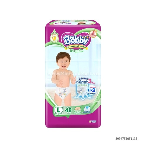 Tã Quần Bobby L48 Miếng Cho Bé Từ 9 - 14Kg Tã Quần Bobby L48 Miếng Cho Bé Từ 9 - 14Kg