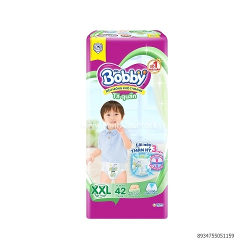 Tã Quần Bobby XXL 44 Miếng Cho Bé Từ 15 - 25Kg Tã Quần Bobby XXL 44 Miếng Cho Bé Từ 15 - 25Kg