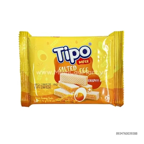 Bánh kem xốp Tipo trứng muối 42g                                                                                                                                                                                                                           Bánh kem xốp Tipo trứng muối 42g