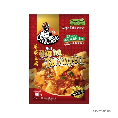 Sốt Đậu Hũ Tứ Xuyên Mapo Tofu Ông Chà Và 90G Sốt Đậu Hũ Tứ Xuyên Mapo Tofu Ông Chà Và 90G
