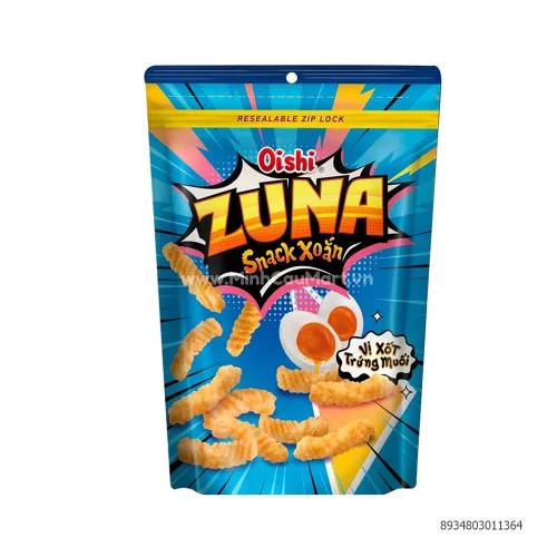 Bánh snack xoắn vị sốt trứng muối  oishi 65/85g Bánh snack xoắn vị sốt trứng muối  oishi 65/85g