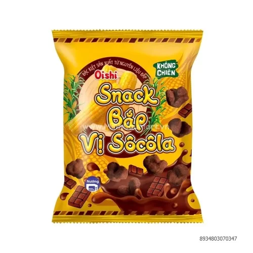 Bim bim oishi bắp vị socola 68gr             Bim bim oishi bắp vị socola 68gr