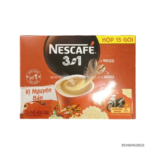 Cà Phê Nescafé Vị Nguyên Bản 15 Gói