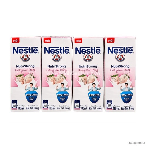 Sữa Uống Nestle Hương Vị Dâu Trắng 180ml 