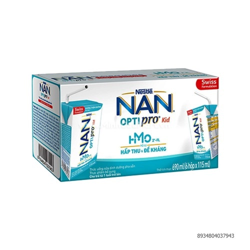 SỮA BỘT PHA SẴN NAN OPTIPRO 690ML( 6 HỘP * 115ML)