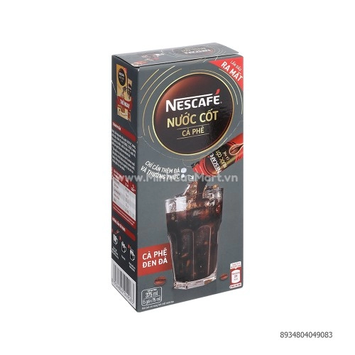 Nước Cốt Cà Phê Nescafe Đen Đá Hộp 5 Gói *75ML Nước Cốt Cà Phê Nescafe Đen Đá Hộp 5 Gói *75ML