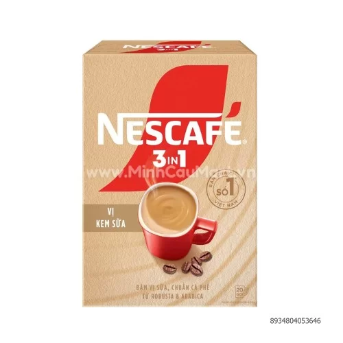 Nescafe 3 in 1 vị kem sữa hộp 18 gói                                                                                                                                                                                                                      