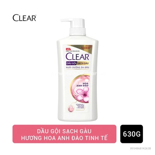 Dầu Gội CLEAR Hương Hoa Anh Đào 630G 1 Chai