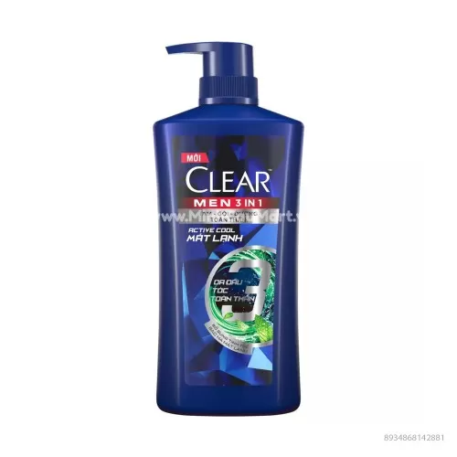 Clear Dầu Gội Nam 3 in 1 Mát Lạnh 630g 