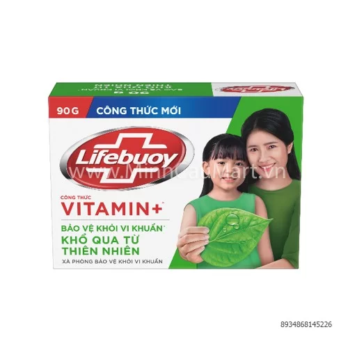 Xà Bông Cục Lifebuoy Diệt Khuẩn Thiên Nhiên 90g Xà Bông Cục Lifebuoy Diệt Khuẩn Thiên Nhiên 90g