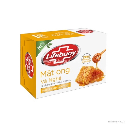 Bánh Xà Bông Lifebuoy Mật Ong Và Nghệ 90g  Bánh Xà Bông Lifebuoy Mật Ong Và Nghệ 90g