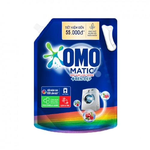 Nước Giặt Omo Matic Bền Đẹp Cửa Trước Túi 2.9kg 
