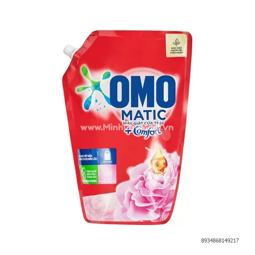 Nước Giặt Omo Matic Comfort Cửa Trên Hương Hoa Hồng 2kg