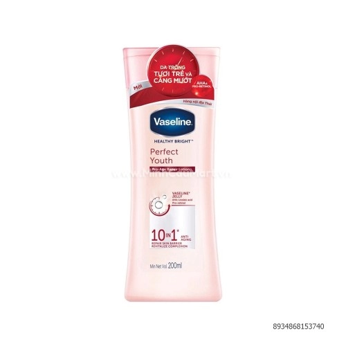 Sữa Dưỡng Thể Vaseline Trắng Da Điểm 10 - 200ml
